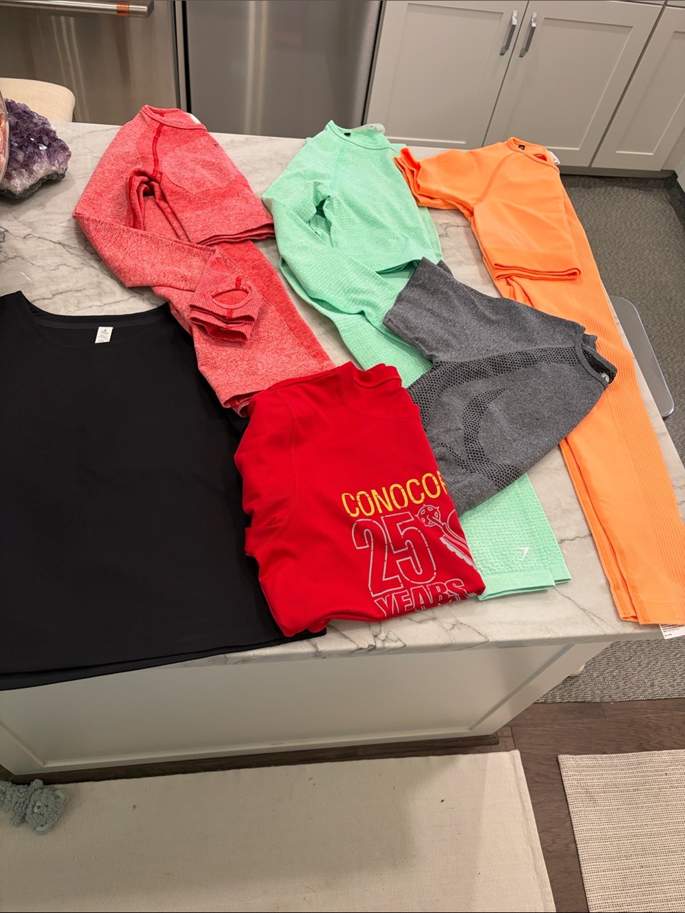 Lululemon Gymshark Fitness BUNDLE 9 PIECE TOPS SHORTS LEGGINGS SZ 4, S